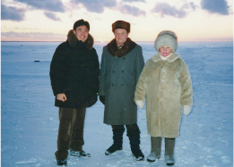 On the frozen lake in Russia (1996)